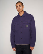Waffle Button Front Shirt - Navy 4
