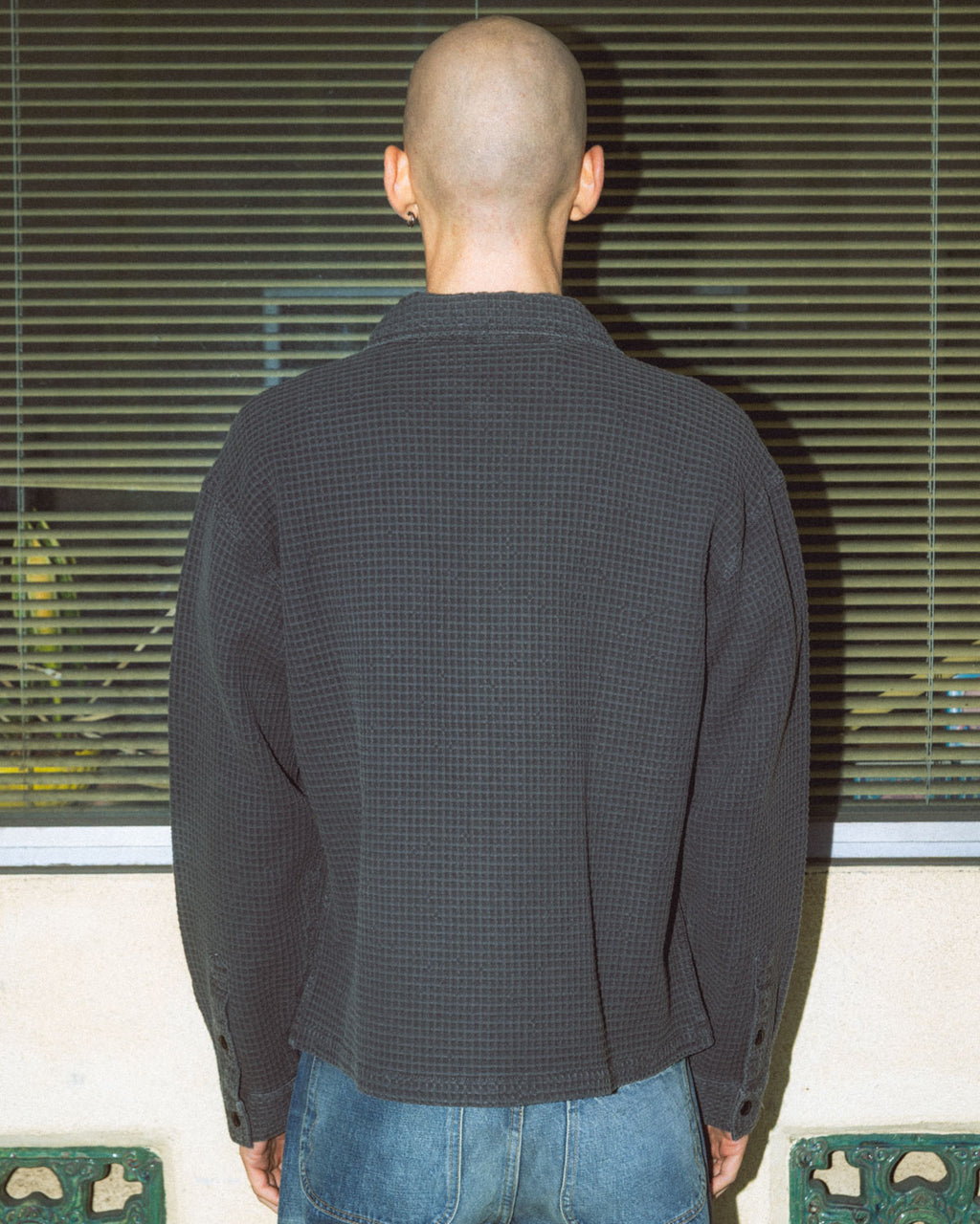 Waffle Button Front Shirt - Clay 4