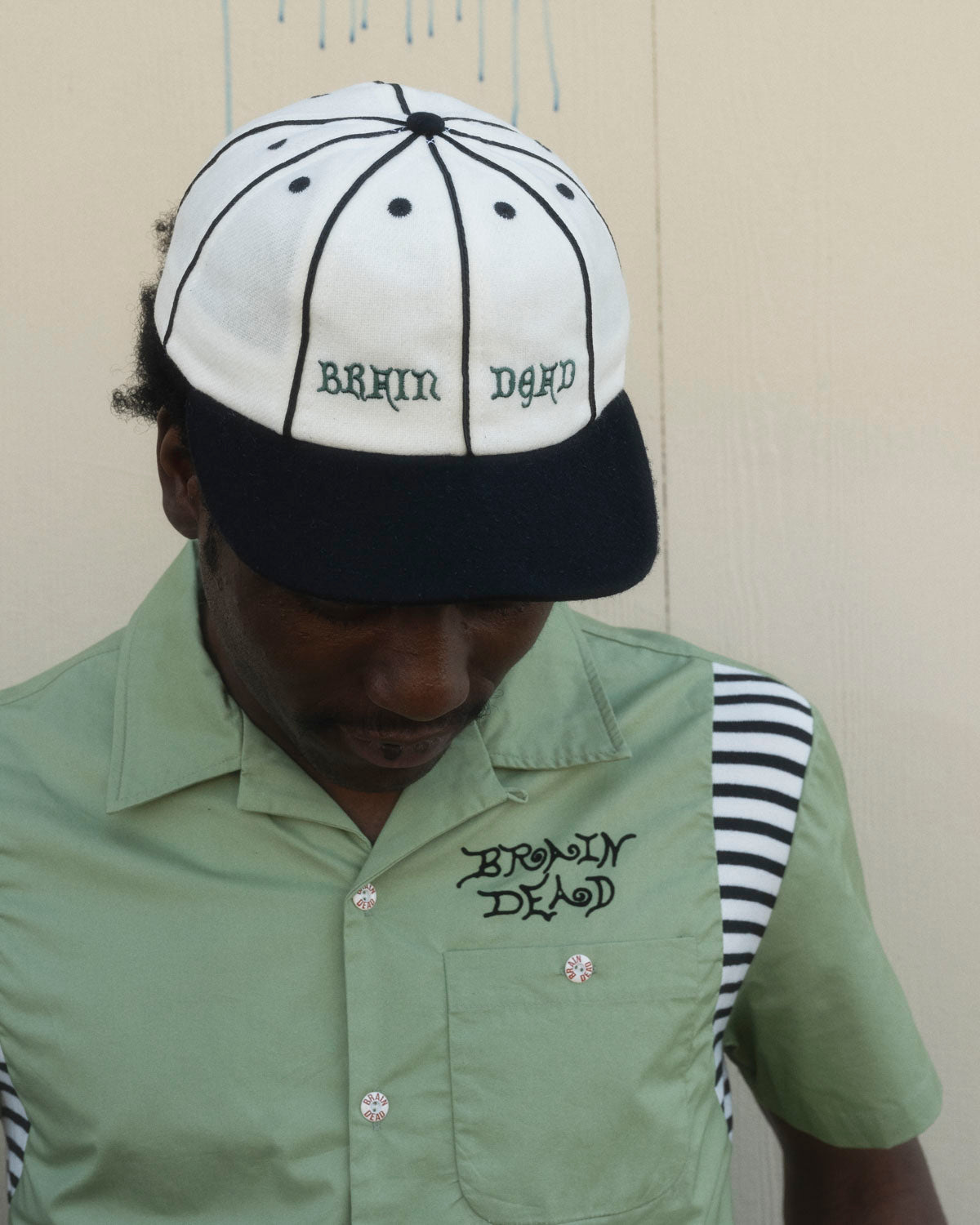 Wool Flannel 8 Panel Hat - Natural – Brain Dead