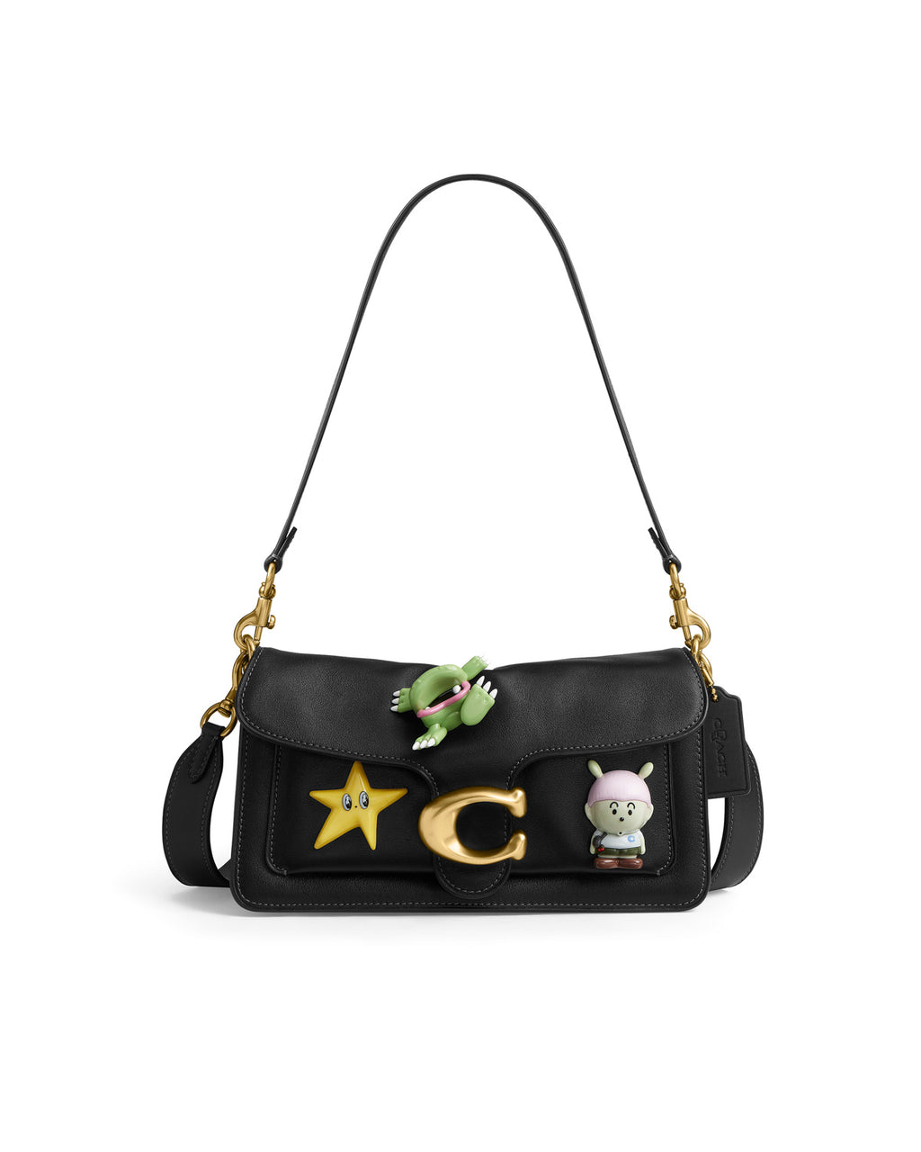 Brain Dead x Coach Soft Tabby Shoulder Bag 26 with Vinyl Charms - Black