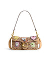 Brain Dead x Coach Signature Jacquard Soft Tabby Shoulder Bag 26 with Patches - Khaki