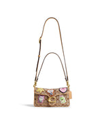 Brain Dead x Coach Signature Jacquard Soft Tabby Shoulder Bag 26 with Patches - Khaki 7