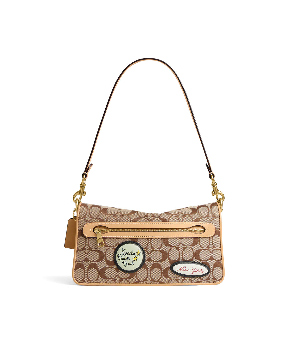 COACH ロゴデザイン ショルダーバッグ Brain Dead x Coach Signature Jacquard Soft Tabby Shoulder Bag 26 with