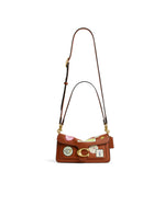 Brain Dead x Coach Burnished Soft Tabby Shoulder Bag 26 with Patches - Amber Brown	 7