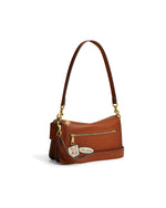 Brain Dead x Coach Burnished Soft Tabby Shoulder Bag 26 with Patches - Amber Brown	 6