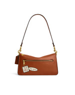 Brain Dead x Coach Burnished Soft Tabby Shoulder Bag 26 with Patches - Amber Brown	 4