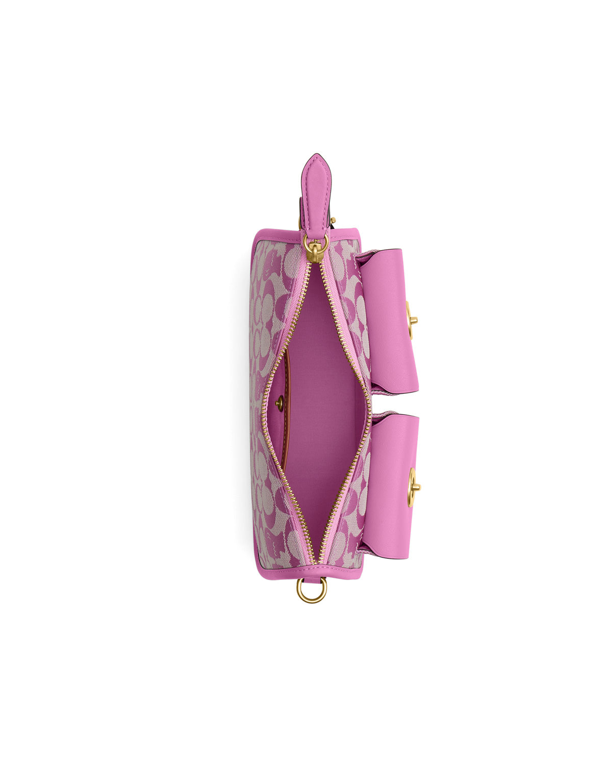 Brain Dead x Coach Signature Jacquard Twin Turnlock Waverly Bag - Fuchsia 6