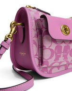 Brain Dead x Coach Signature Jacquard Twin Turnlock Waverly Bag - Fuchsia 2