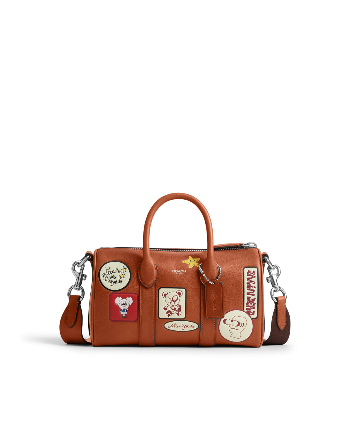 Brain Dead x Coach Burnished Compass 25 with Patches - Amber Brown Mul