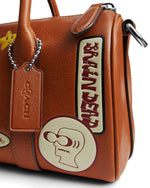 Brain Dead x Coach Burnished Compass 25 with Patches - Amber Brown Multi 3