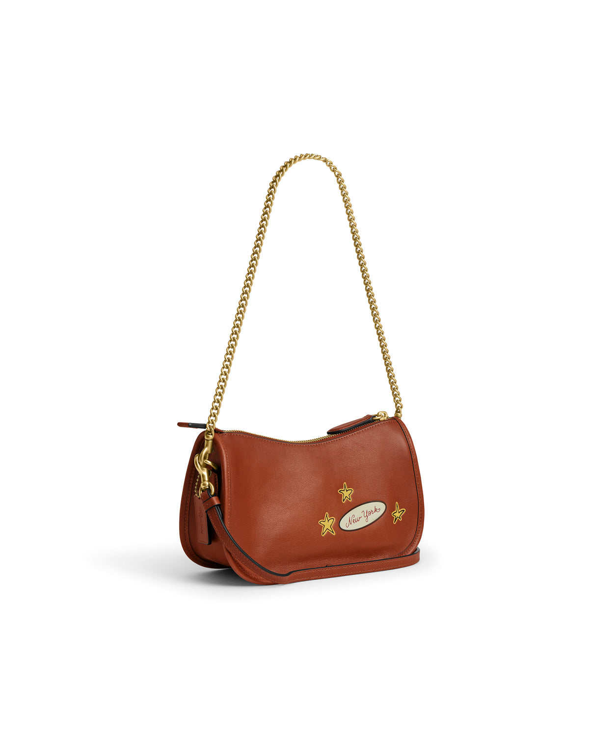 Brain Dead x Coach Burnished Waverly Bag with Patches - Amber Brown	 3