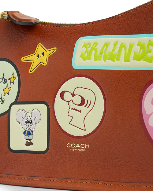 Brain Dead x Coach Burnished Waverly Bag with Patches - Amber Brown 2