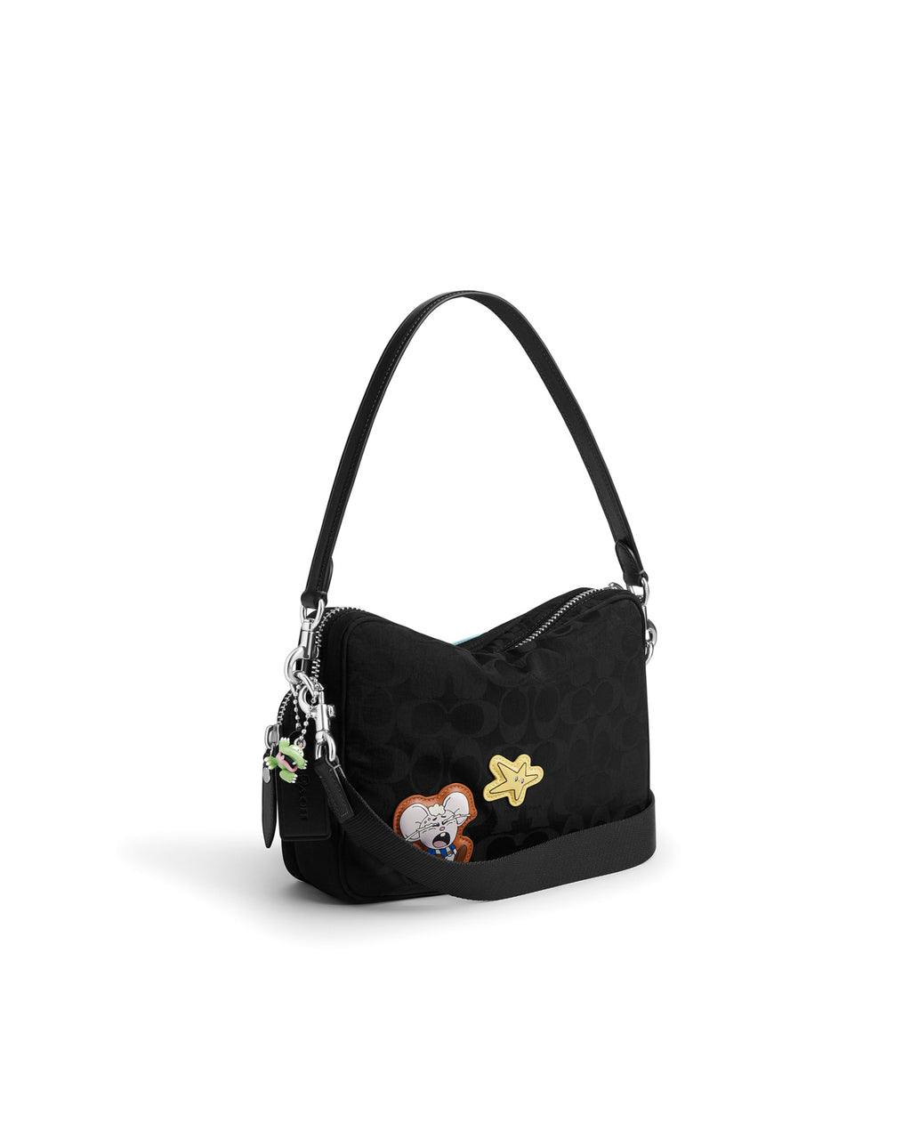 Brain Dead x Coach Signature Nylon Dakota Crossbody with Patches - Black 3