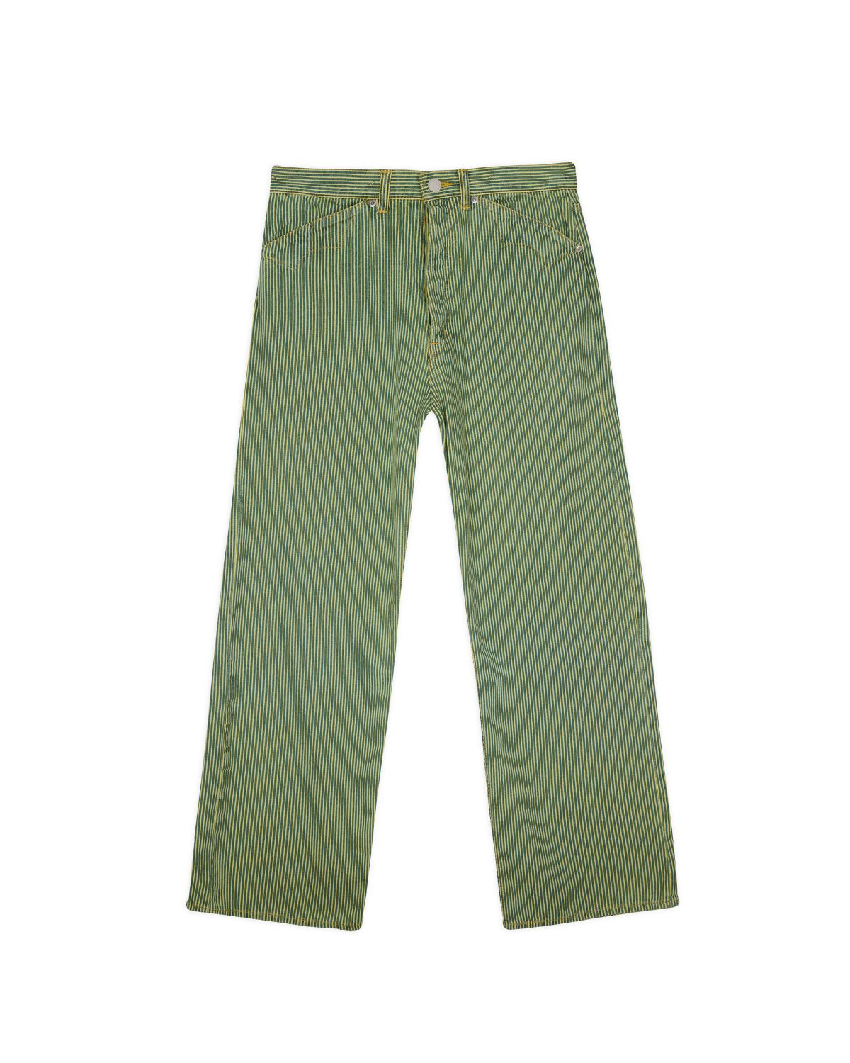 Type 00 Hickory Stripe Denim Pant - Green 1