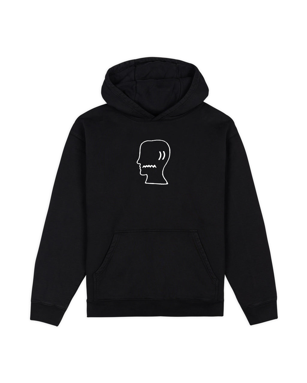 Brain Dead Logo Head Hoodie - Black 1