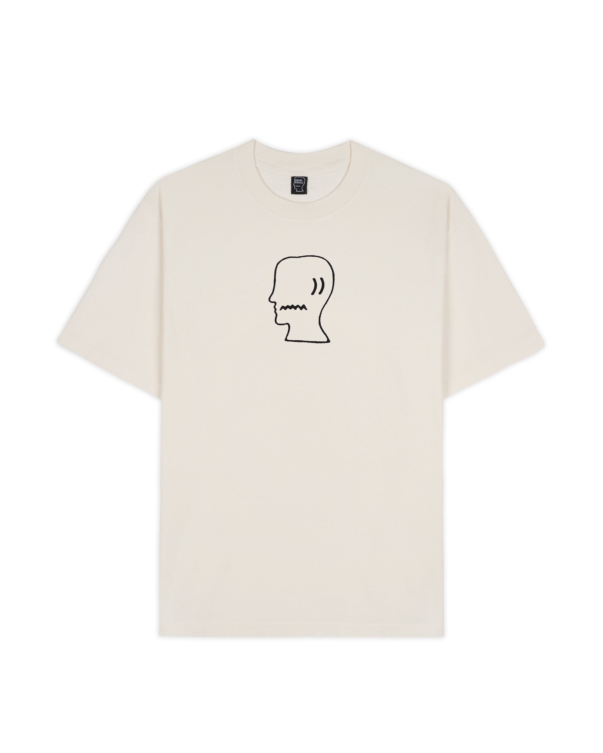 Brain Dead Logo Head T-shirt - Natural 1