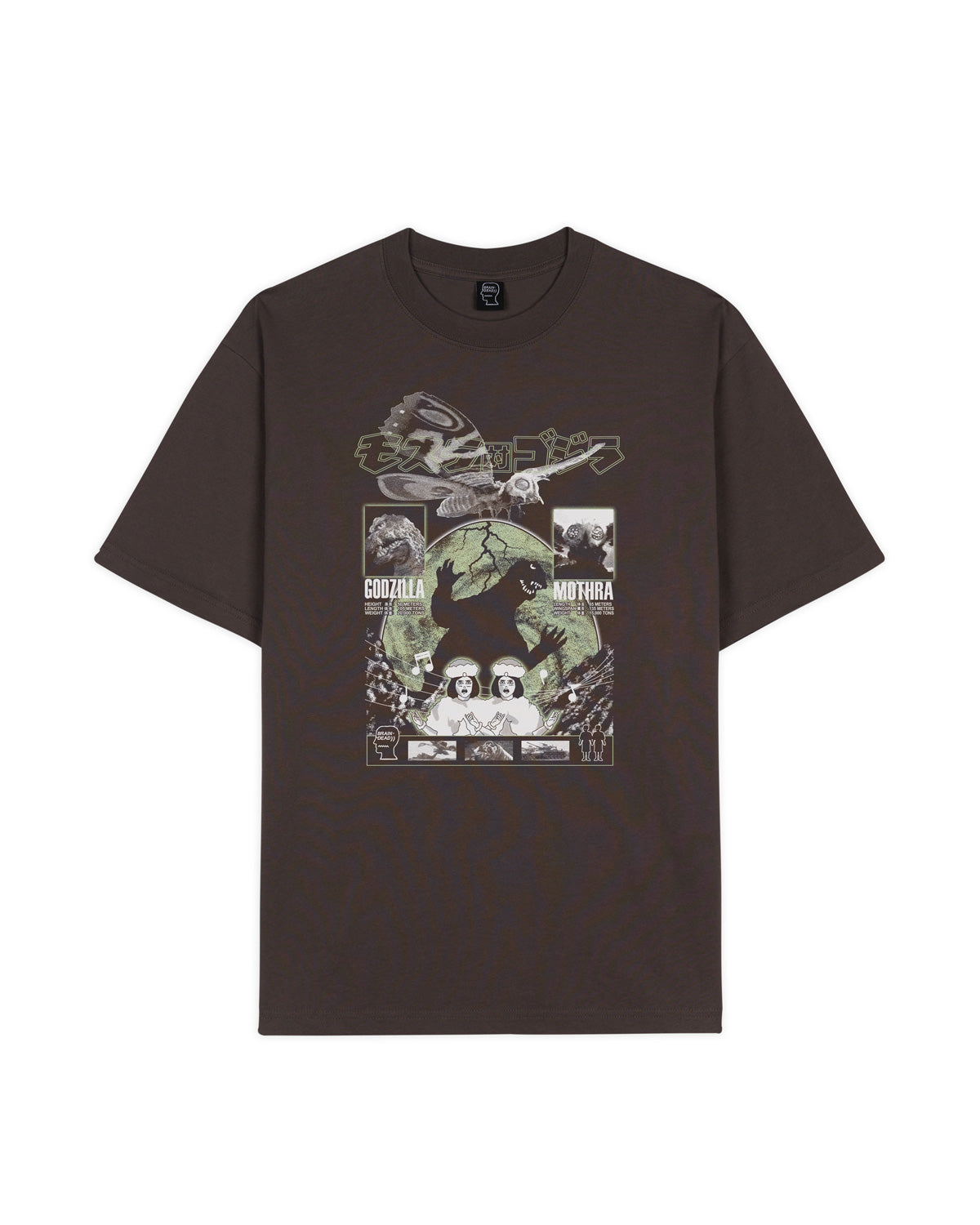 Brain Dead x Godzilla Mothra vs. Godzilla T-shirt - Clay