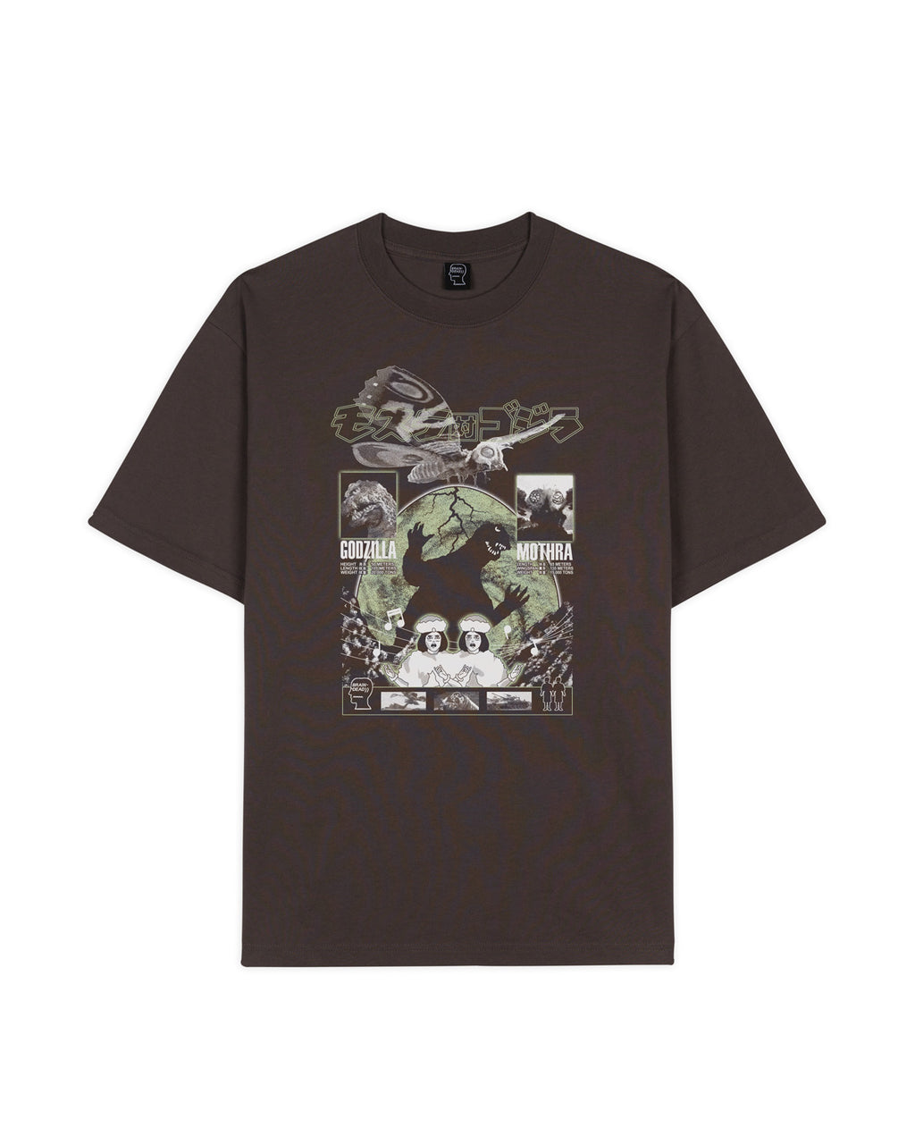 Brain Dead x Godzilla Mothra vs. Godzilla T-shirt - Clay 1
