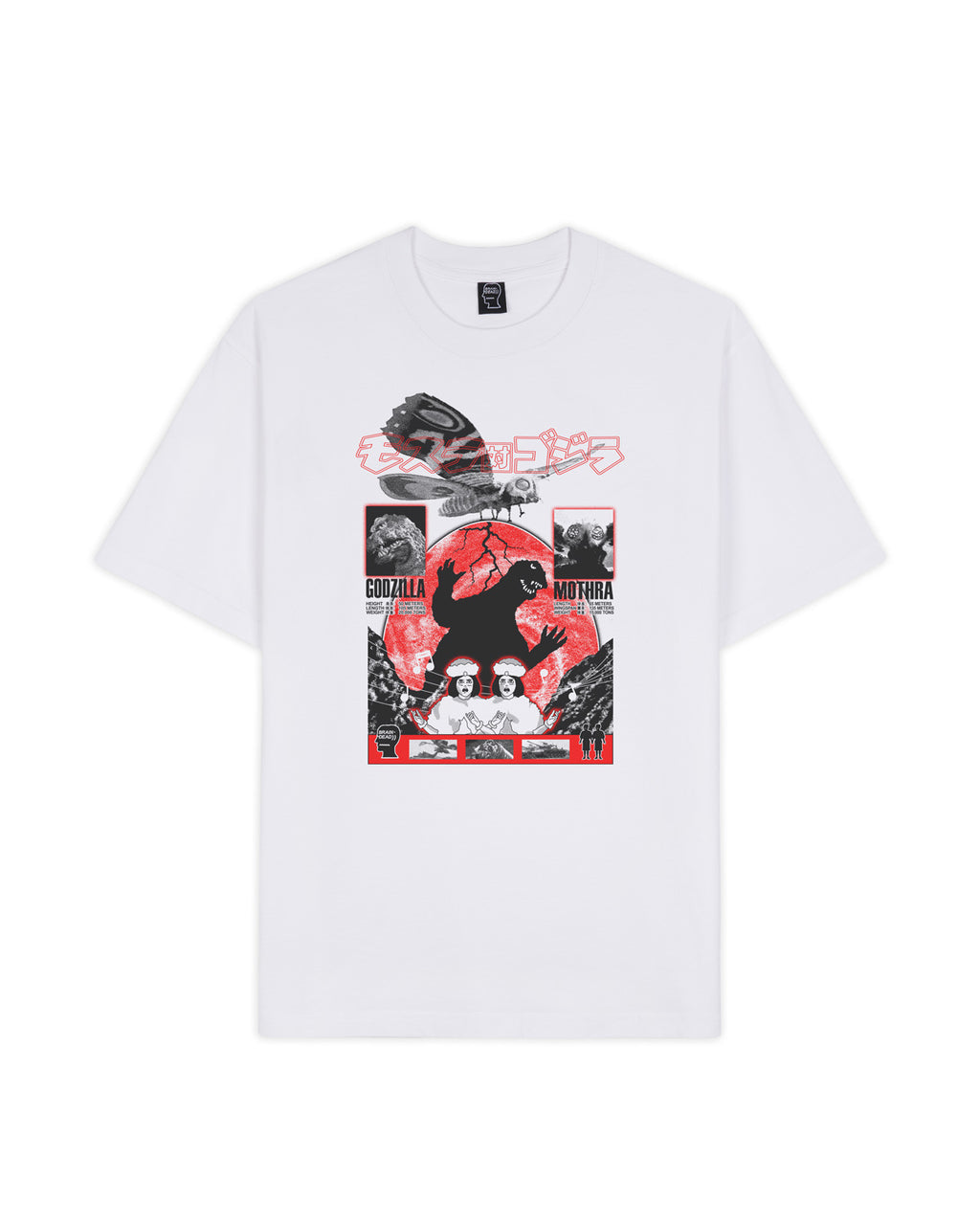 Brain Dead x Godzilla Mothra vs. Godzilla T-shirt - White 1