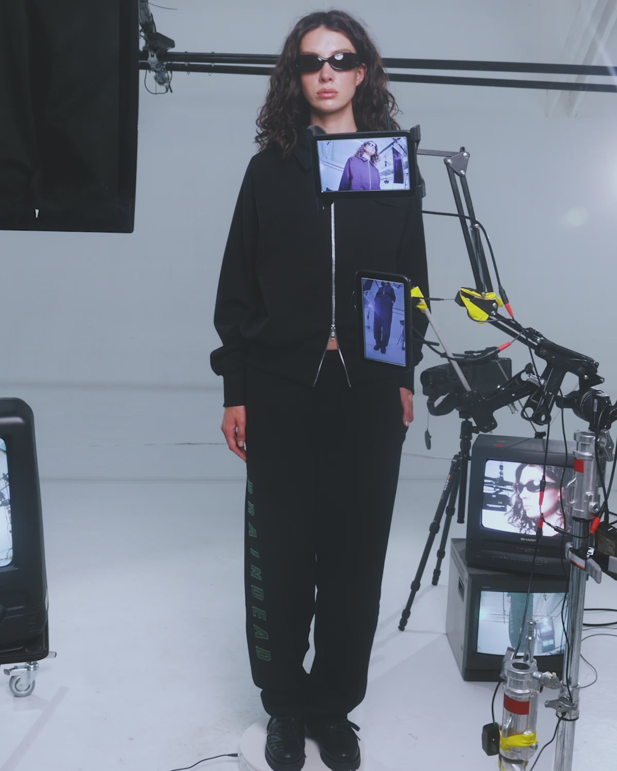 Collegiate Mercerized Track Jacket - Black
