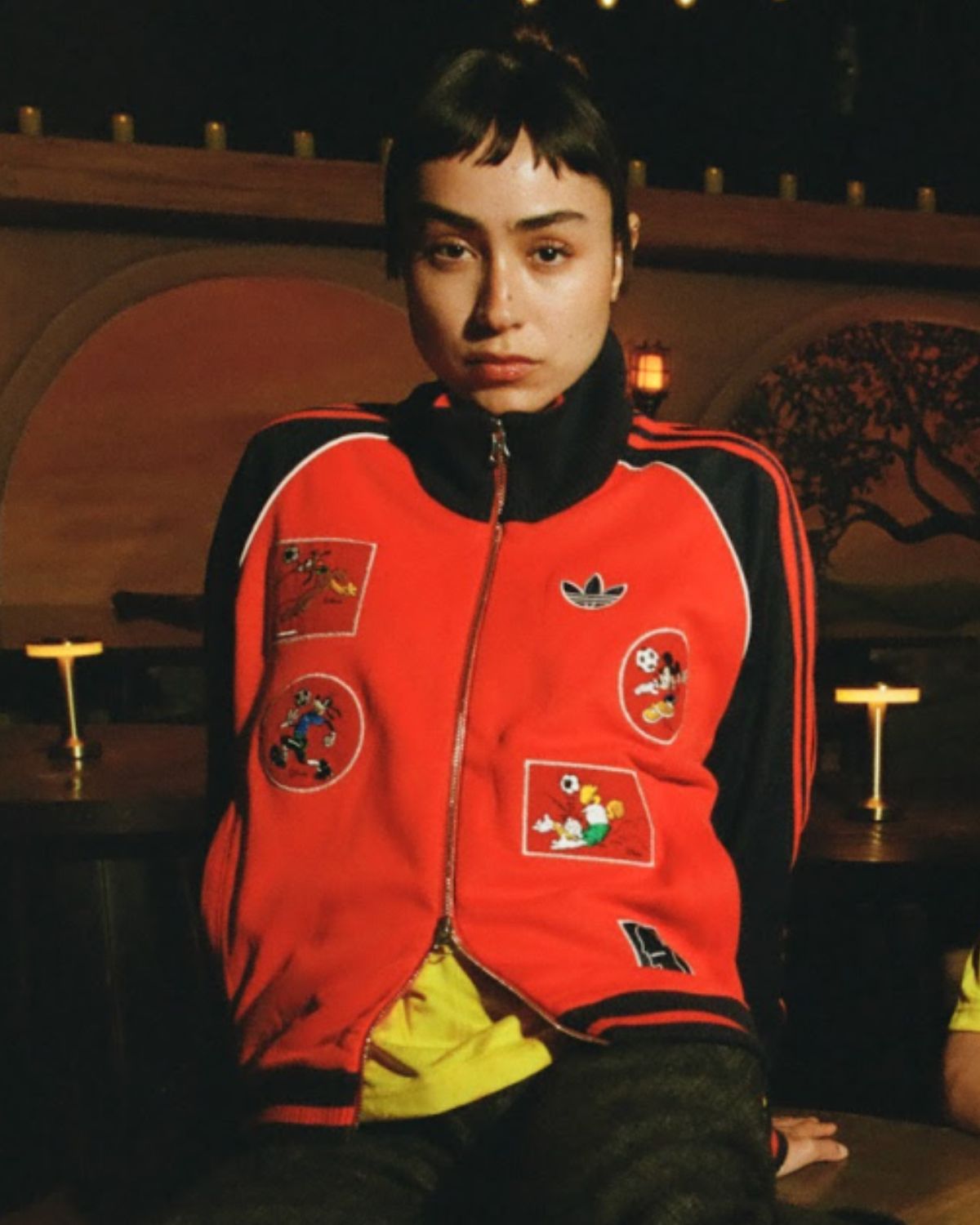 Brain Dead x Disney x Adidas Mickey and Friends Track Jacket - Red