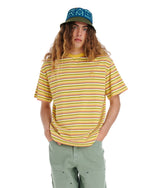 Nineties Blocked Striped T-Shirt - Mustard 4