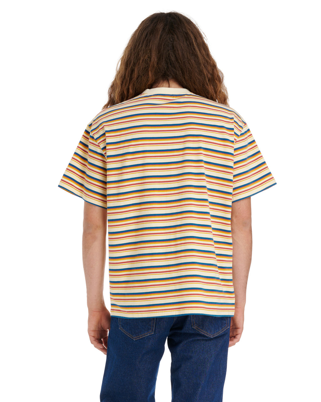 Nineties Blocked Striped T-Shirt - Cream 5