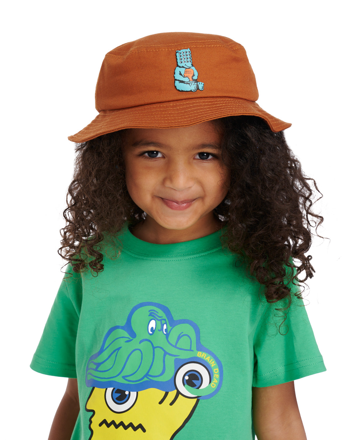 Bear Brain Kids Bucket Hat - Orange