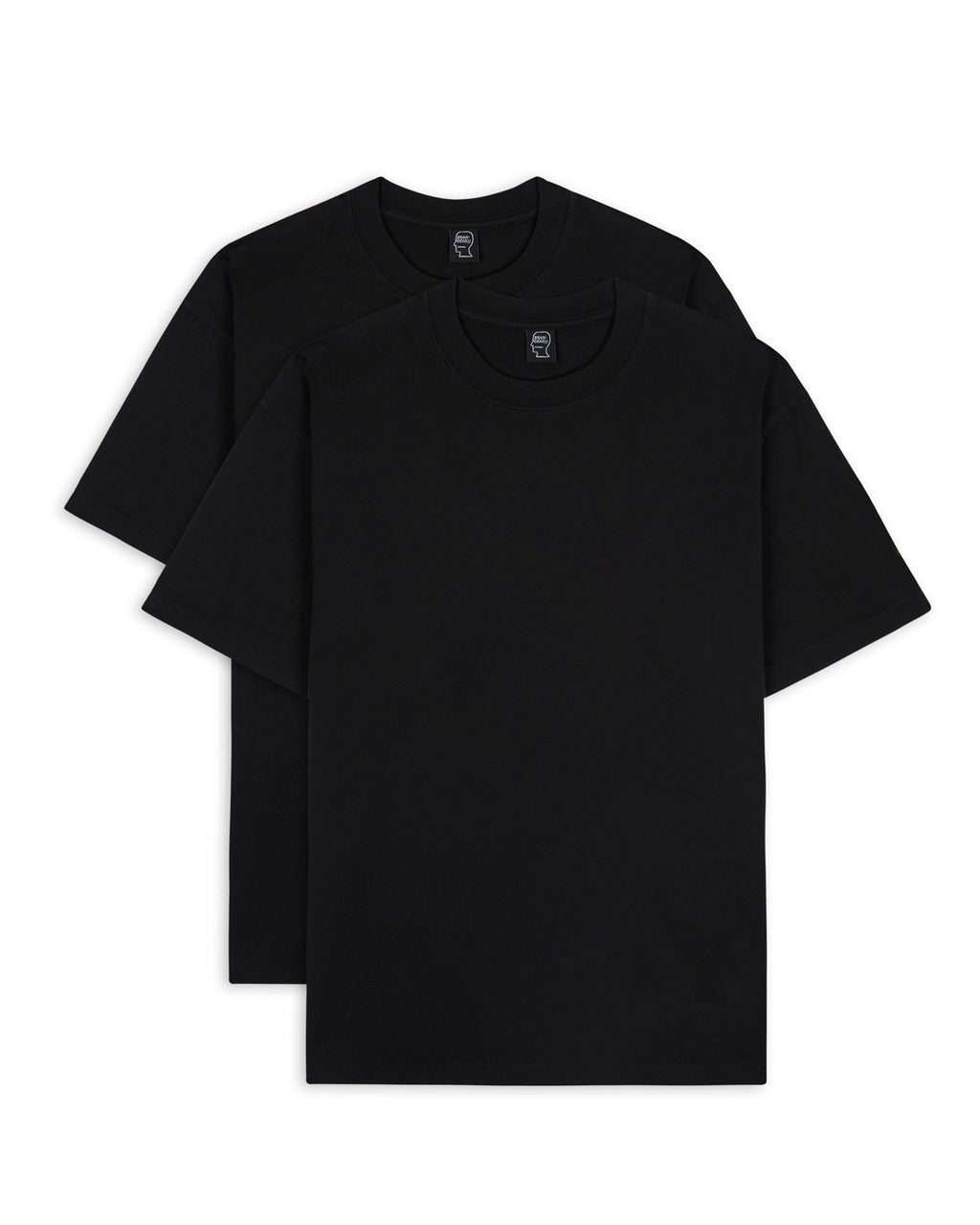 plisseret Gør det ikke Gamle tider 2 Pack Easy T-Shirts - Black – Brain Dead
