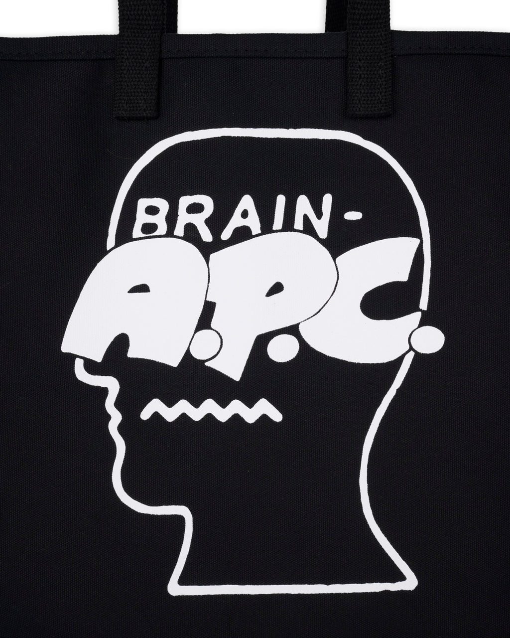 Brain Dead x A.P.C. Logohead Steele Tote Bag - Black 4