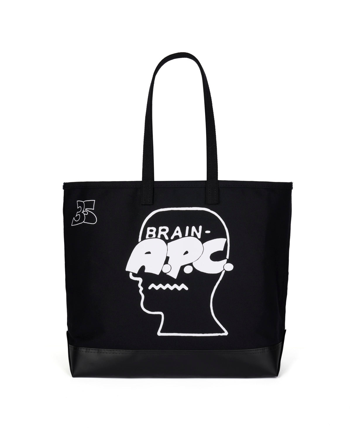 Brain Dead x A.P.C. Logohead Steele Tote Bag - Black 1