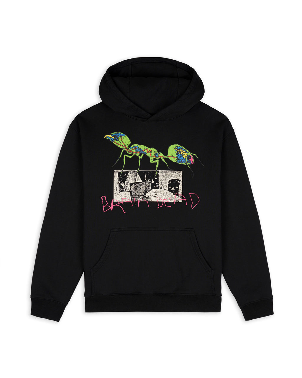 Ant War Hooded Sweatshirt - Black