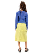 Washed Out Convertible Skirt - Lime 6
