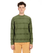 Barbed Wire Burnout Long Sleeve - Olive 3