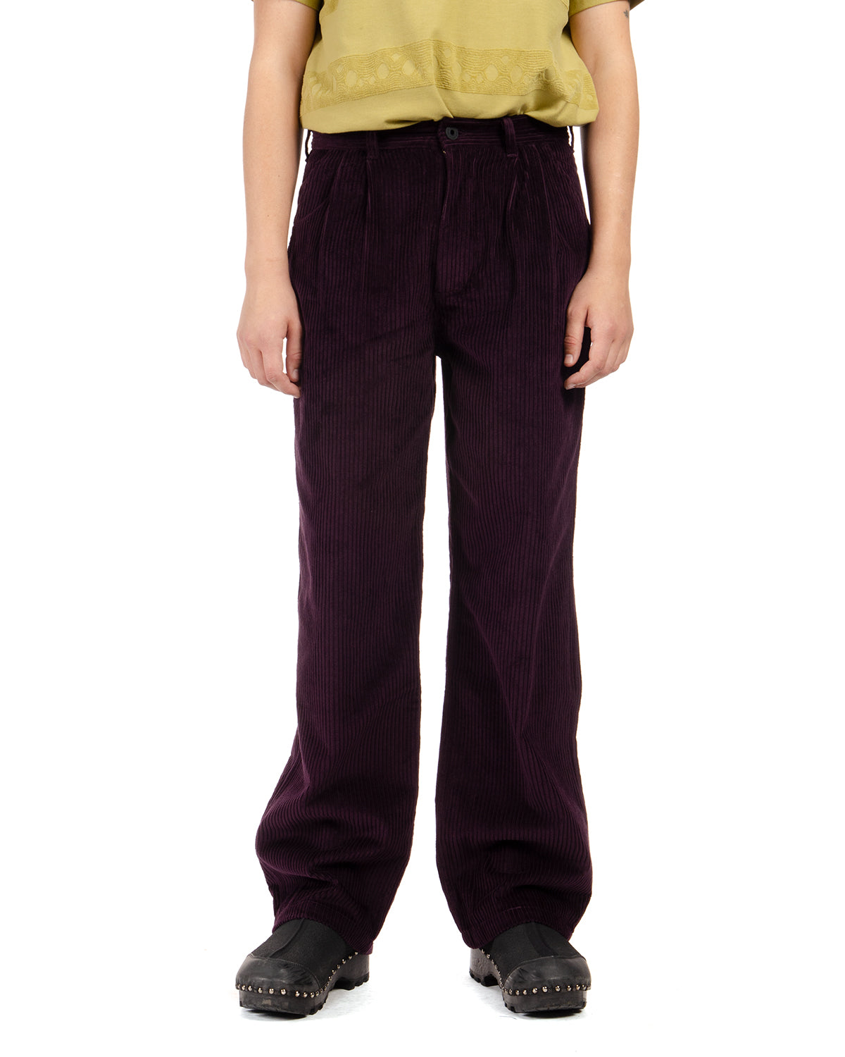 Extra Wide Wale Cord Trouser - Purple 5