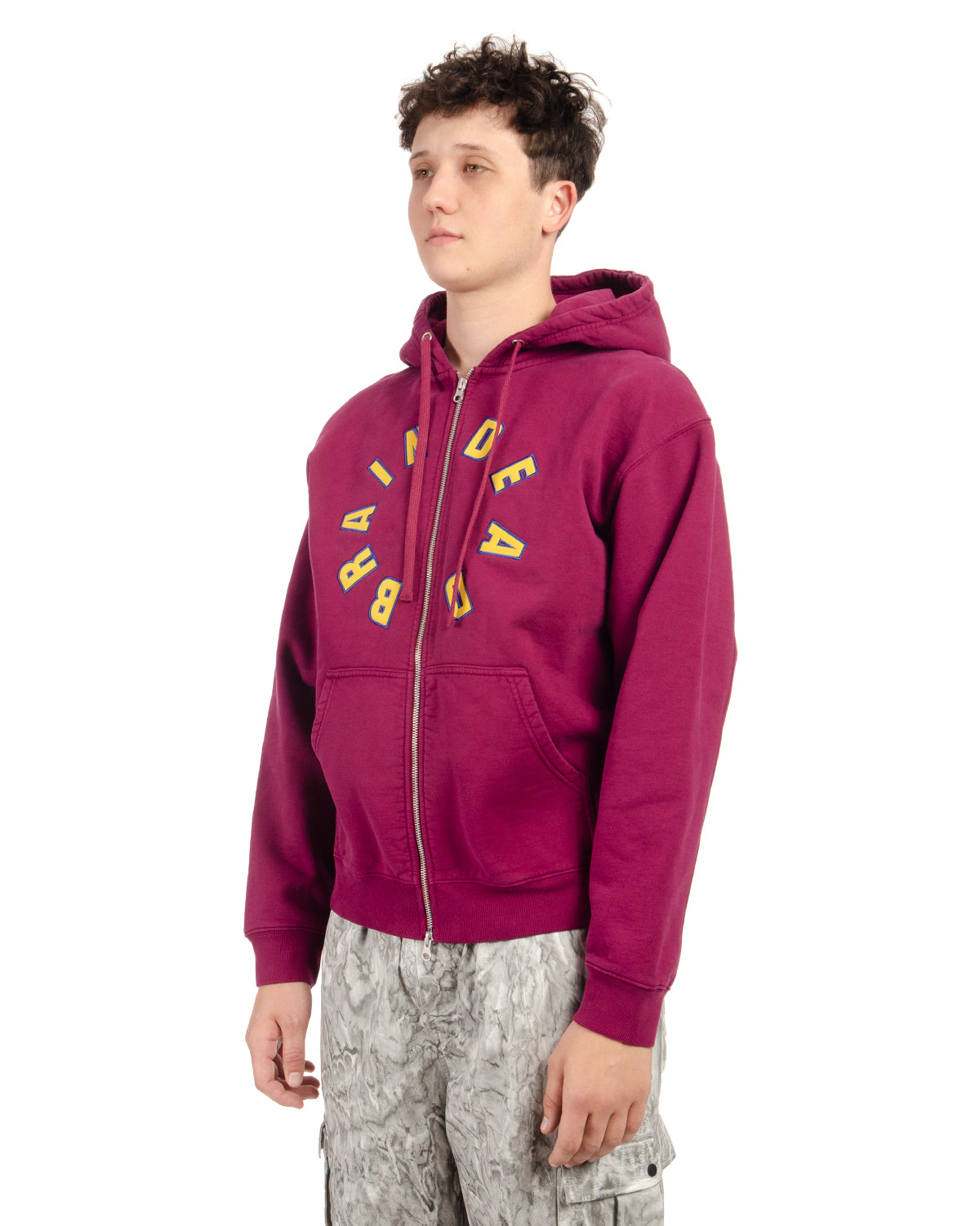 Collegiate Zip Up Hoodie - Maroon