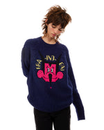 Whiskers Heavy Knit Sweater - Navy 6