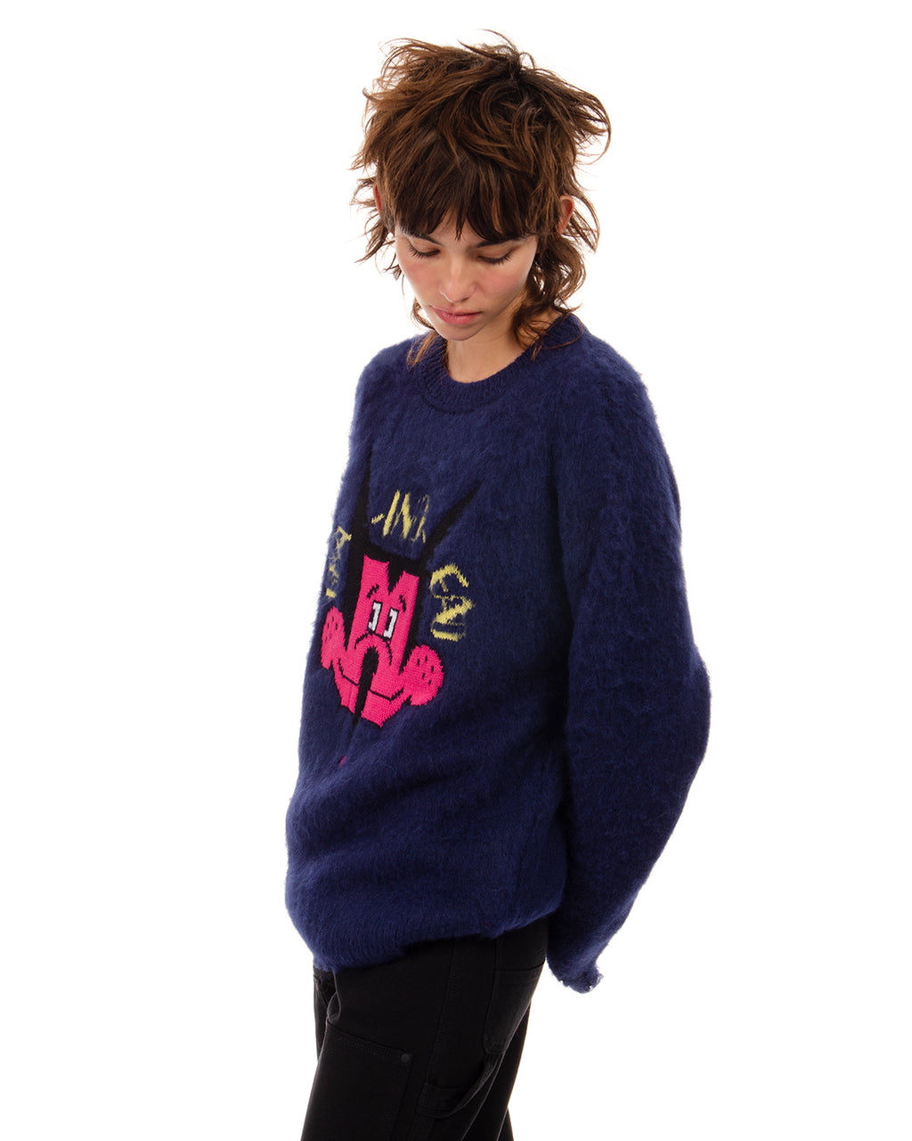 Whiskers Heavy Knit Sweater - Navy 8