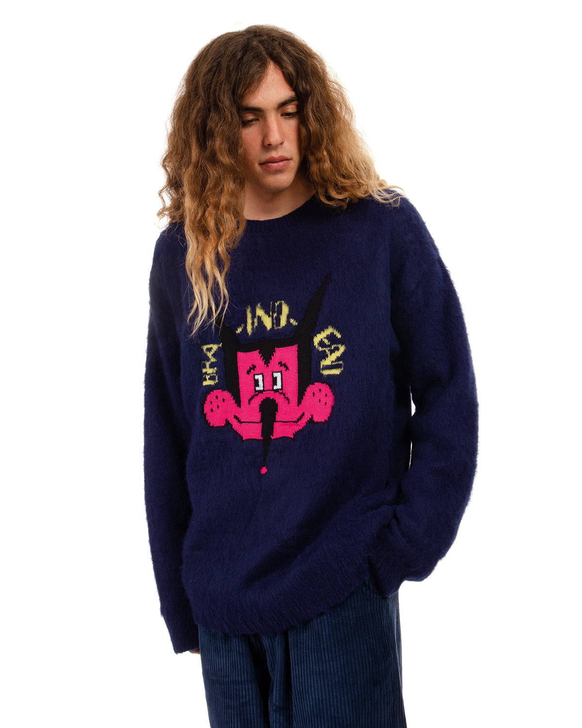 Whiskers Heavy Knit Sweater - Navy 5