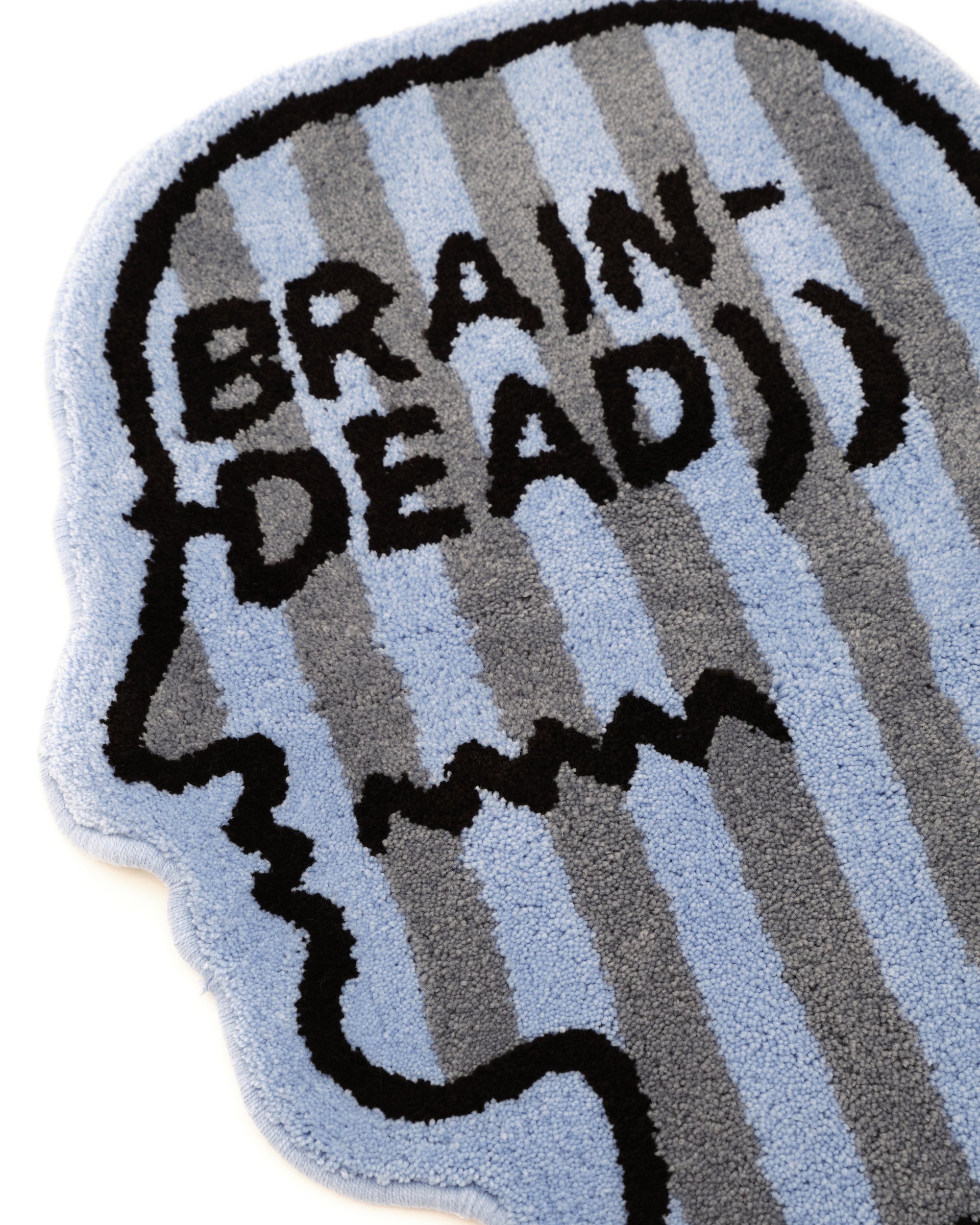 Logo Head Striped Rug - Blue – Brain Dead
