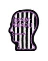 Logo Head Striped Rug - Black/White
