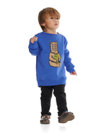 Bear Brain Kids Crewneck Sweatshirt - Blue 4