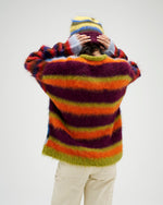Blurry Lines Alpaca Crewneck Sweater - Multi 8