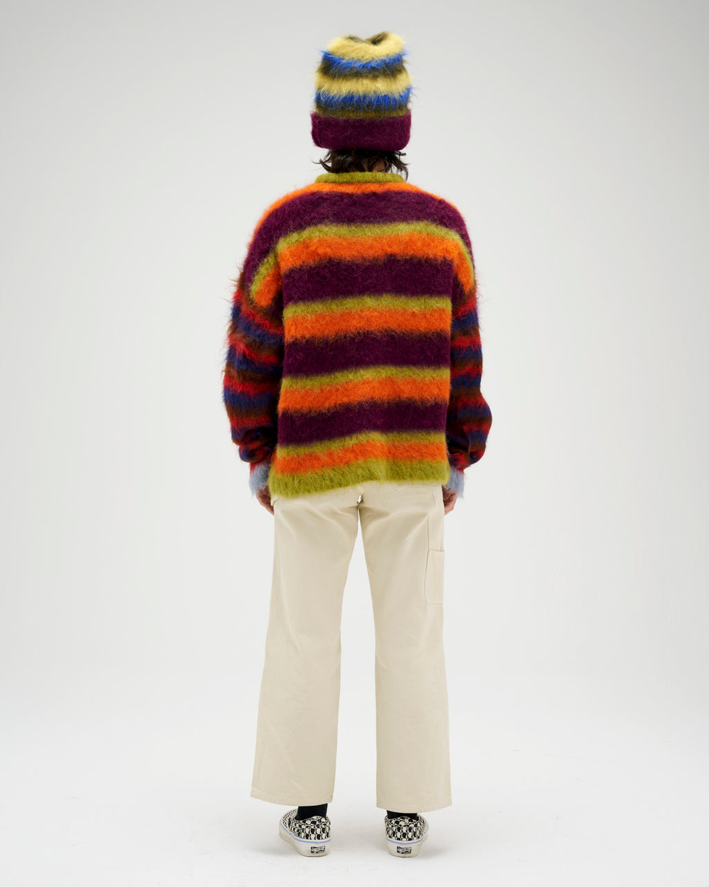 Blurry Lines Alpaca Crewneck Sweater - Multi 9