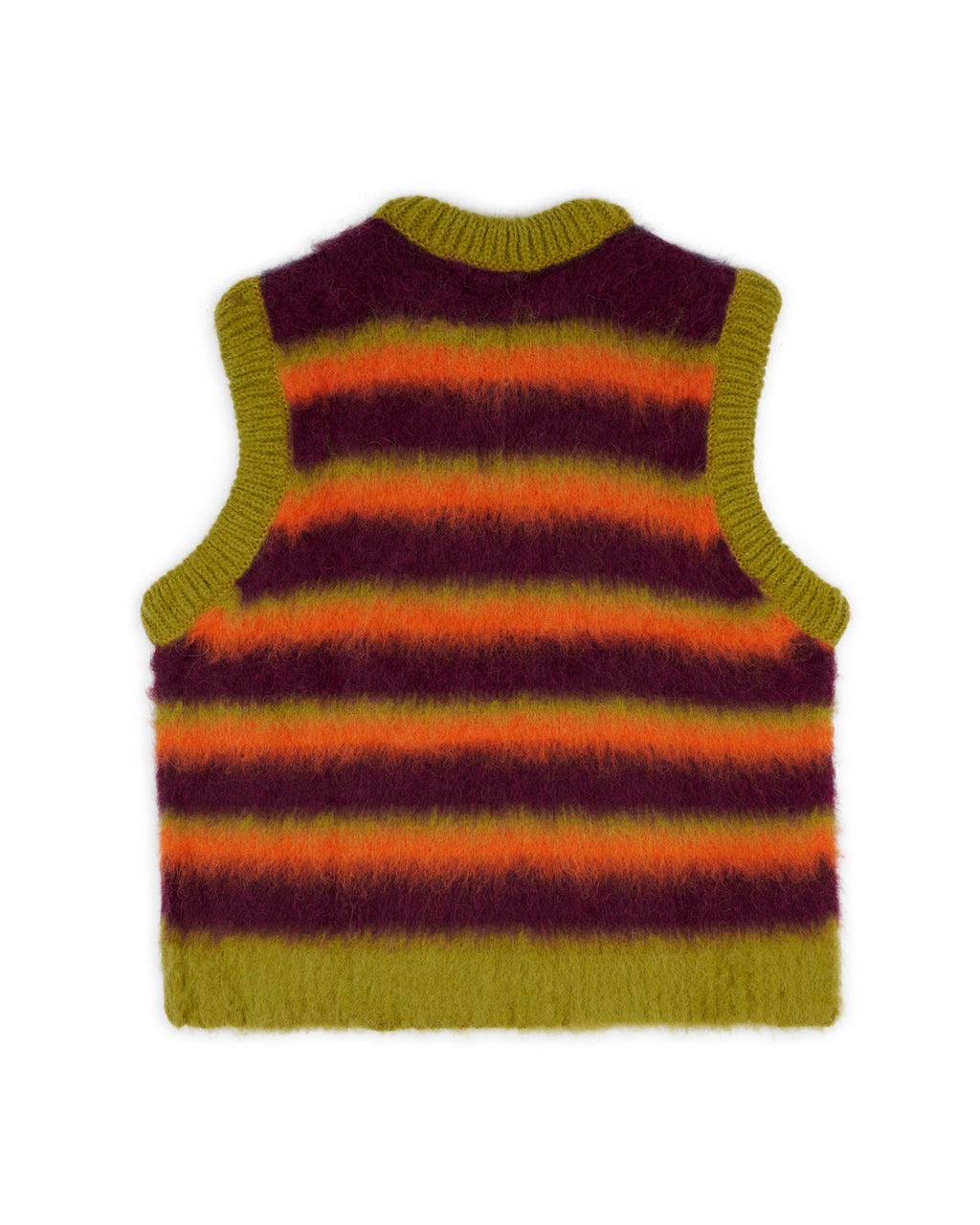 Blurry Lines Alpaca Sweater Vest - Brown Multi 2