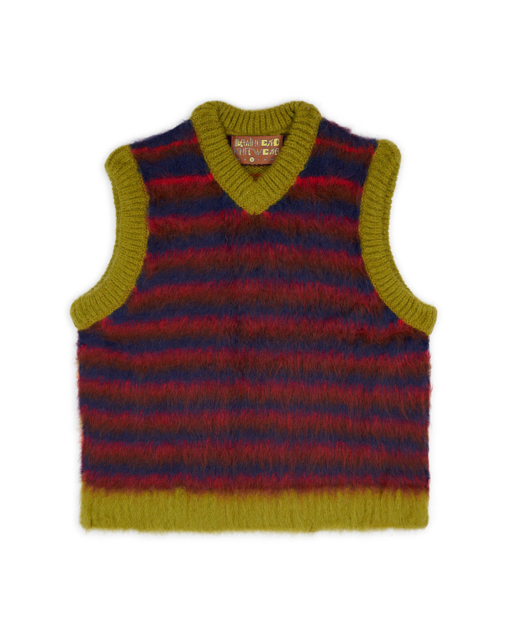 Blurry Lines Alpaca Sweater Vest - Brown Multi
