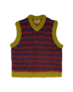 Blurry Lines Alpaca Sweater Vest - Brown Multi 1