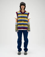 Blurry Lines Alpaca Sweater Vest - Yellow Multi 9