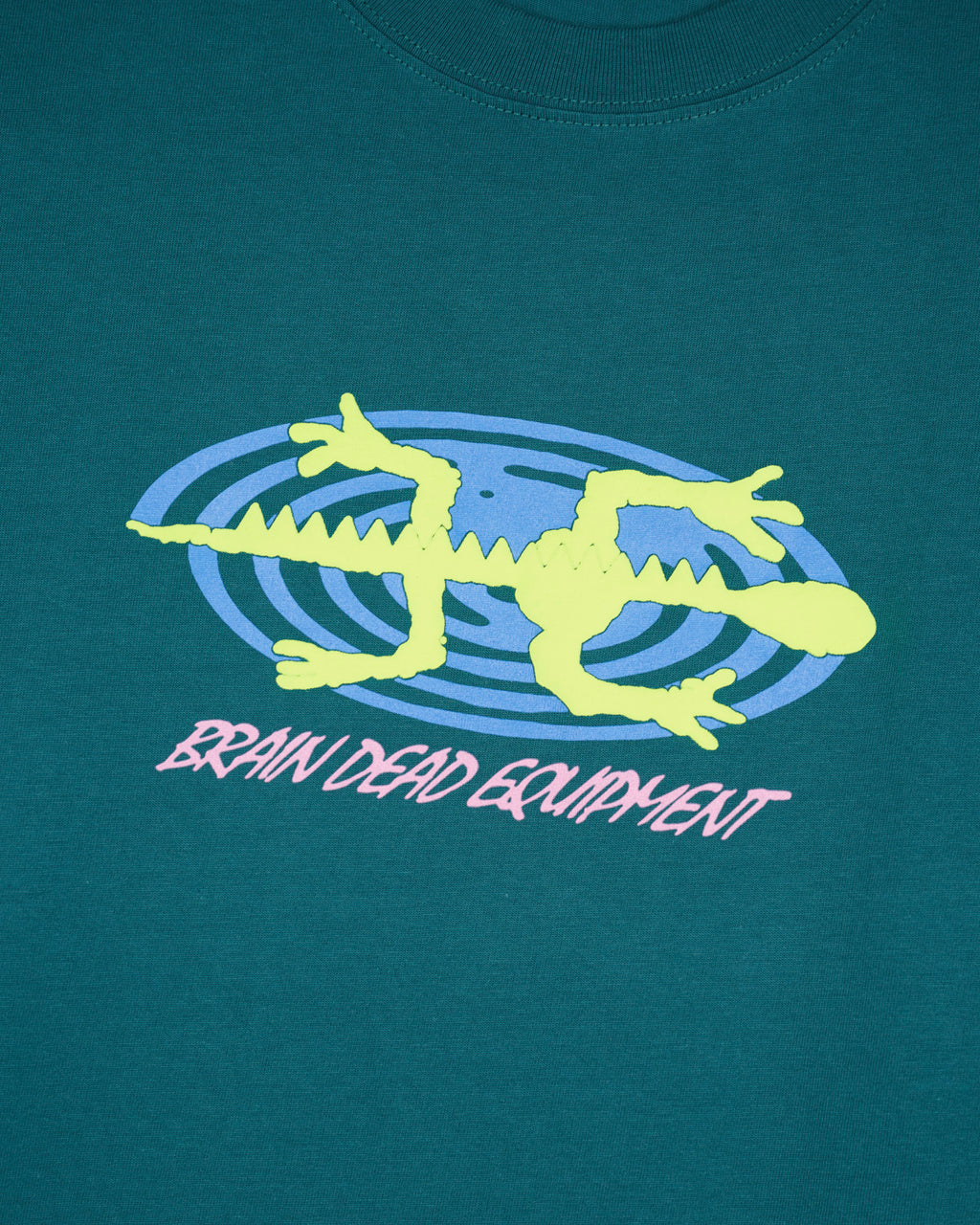 Brain Dead Equipment Lizard Spiral T-shirt - Green 3