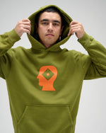 Brain Dead x Rapha Logo Lock Hooded Sweatshirt - Moss 7